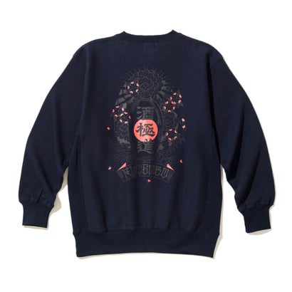 ルツボ 坩堝(RUTSUBO) サケゴクドウ クルー スウェット（酒極道 CREW SWEAT (RUTSUBO×画工遊鷹）） （NAVY）｜詳細画像