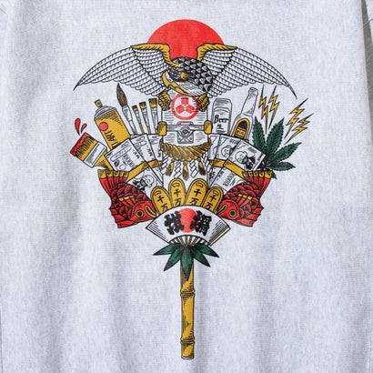 ルツボ 坩堝(RUTSUBO) クマデ プルオーバー フーディー（KUMADE PULLOVER HOODIE (RUTSUBO×画工遊鷹）） （ASH）｜詳細画像