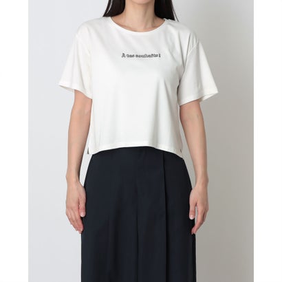 刺繍ロゴクロップドTシャツ （オフホワイト）｜詳細画像