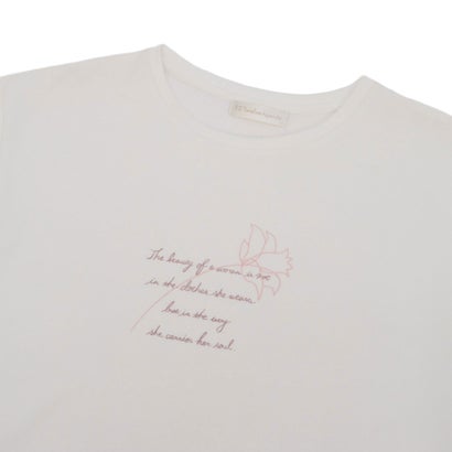 線画モチーフプリントTシャツ （ピンク）｜詳細画像