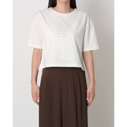 トゥエルブアジェンダ 12Twelve Agenda 線画モチーフプリントTシャツ （ピンク）｜詳細画像