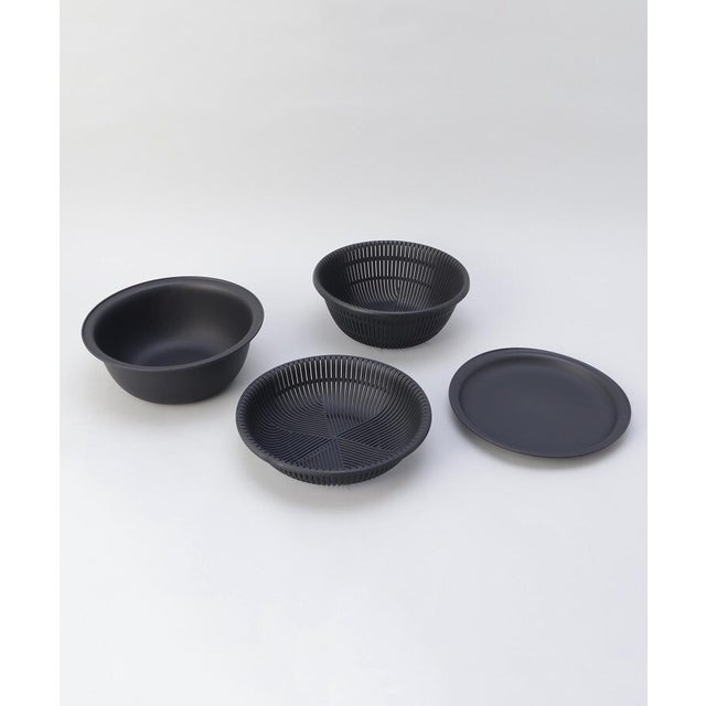 ◆きほんの道具 ザルボウル4点セット 21cm DGY ＜marna  マーナ＞ 【返品不可商品】 （その他）