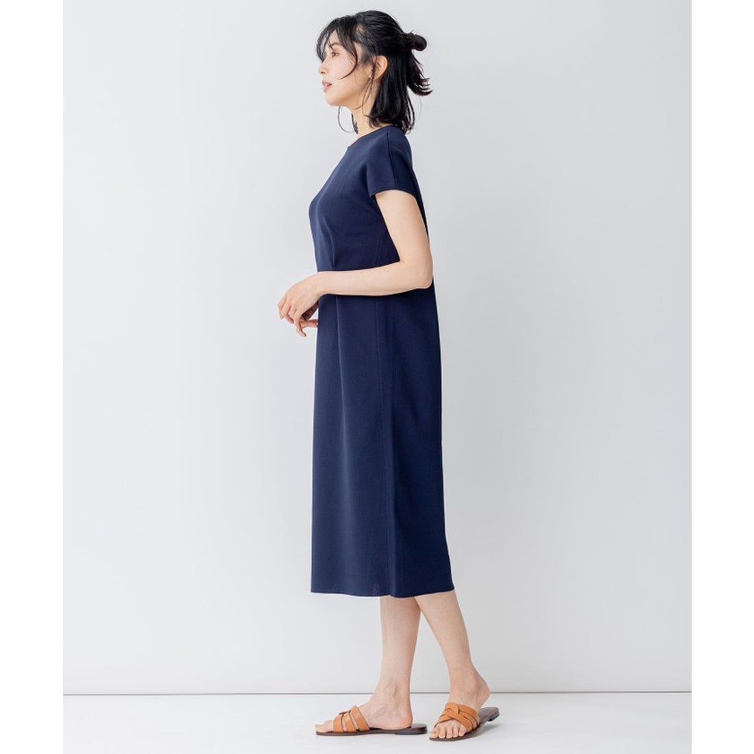 ニジュウサンク 23区 【洗える】アセテートミラノリブ ニット