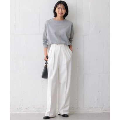 【洗える】ドライ2WAYストレッチ ワイドパンツ （ベージュ系）｜詳細画像