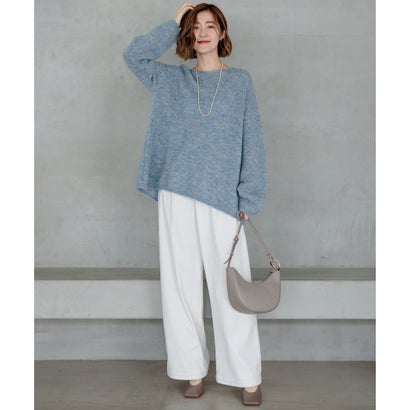 【SLOW/一部店舗限定】ソフトコーデュロイ ワイドパンツ （グレー系）｜詳細画像