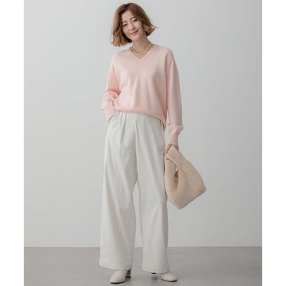 【SLOW/一部店舗限定】ソフトコーデュロイ ワイドパンツ （グレー系）｜詳細画像