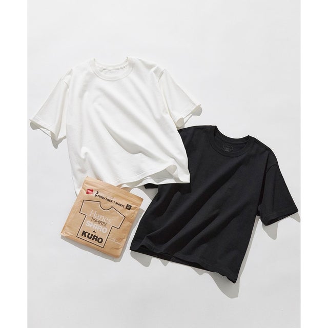【Hanes(R)×23区】SHIRO/KURO 2PACKS クルーネック Tシャツ （SHIRO/KURO）