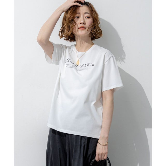 LE SOLEIL SE LEVE ロゴ Tシャツ （ホワイト系）