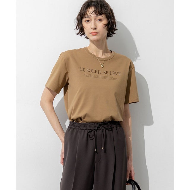LE SOLEIL SE LEVE ロゴ Tシャツ （ブラウン系）