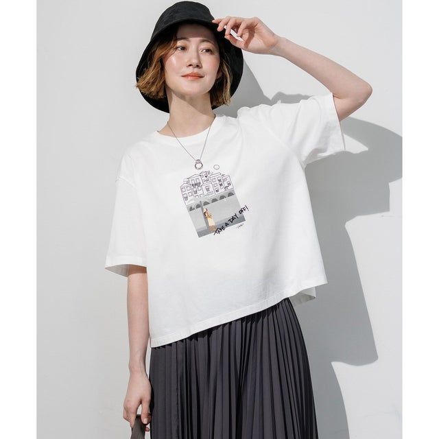 Lauren Rolwing コラボ グラフィックプリント フレア Tシャツ （オフ）