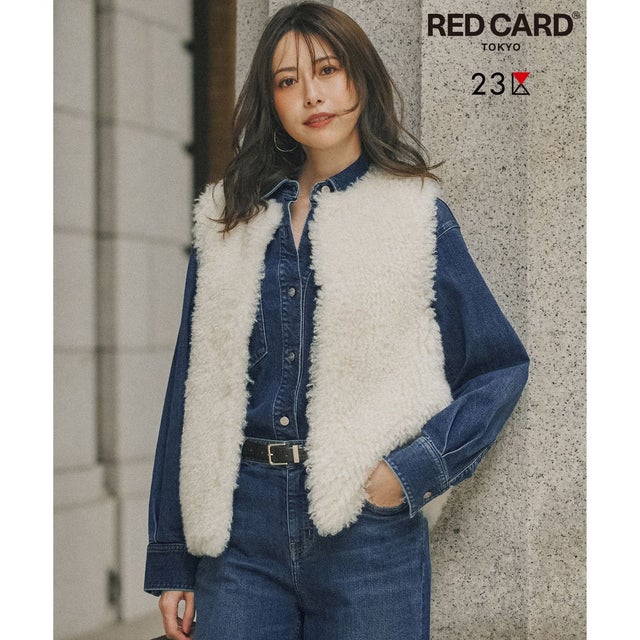 【先行予約/RED CARD TOKYO×23区】 ストレッチ デニムシャツ （ミッドブルー系）