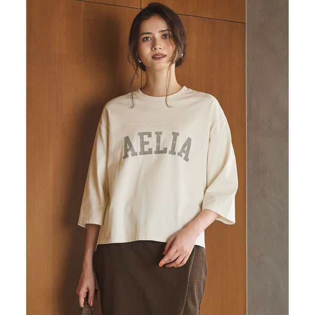 【SLOW/一部店舗限定】リラックス ロゴTシャツ （オフホワイト系）