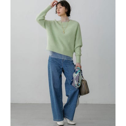 23区 フォックスカシミヤファー クルーネック ニット （レッド系）｜詳細画像
