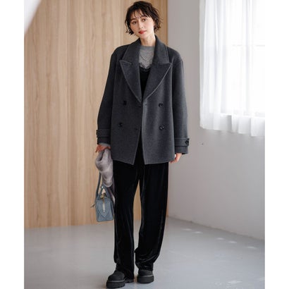 23区 MANTECOPureリバー ショートコート （オートミール系）｜詳細画像