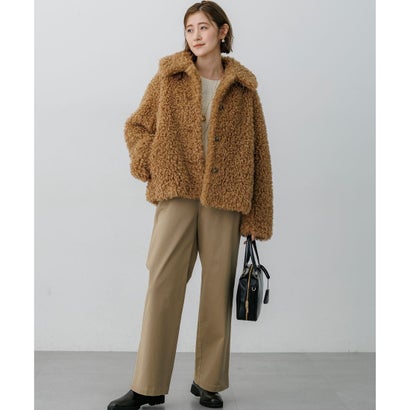 ECOPELファー コンパクトジャケット （キャメル系）｜詳細画像