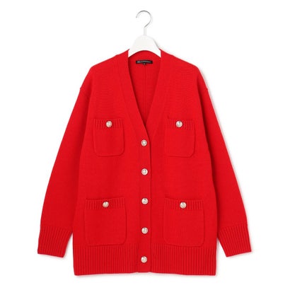 【見上愛さん着用/WEB&一部店舗限定カラーあり】カシミヤブレンド ジャケットライク カーディガン （[WEB&一部店舗限定]レッド系）｜詳細画像