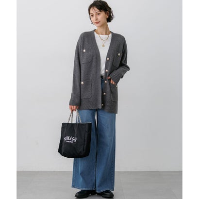 【見上愛さん着用/WEB&一部店舗限定カラーあり】カシミヤブレンド ジャケットライク カーディガン （[WEB&一部店舗限定]レッド系）｜詳細画像