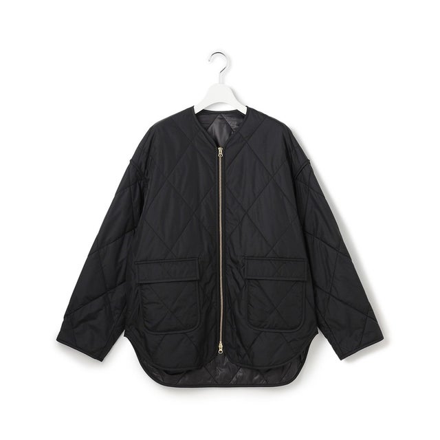 【SLOW/一部店舗限定】ノーカラー パデットアウター （ブラック系）