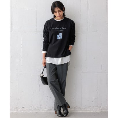 【中村アンさん着用】コットンベアジャージー ロング Tシャツ(番号2G37) （ホワイト系）｜詳細画像