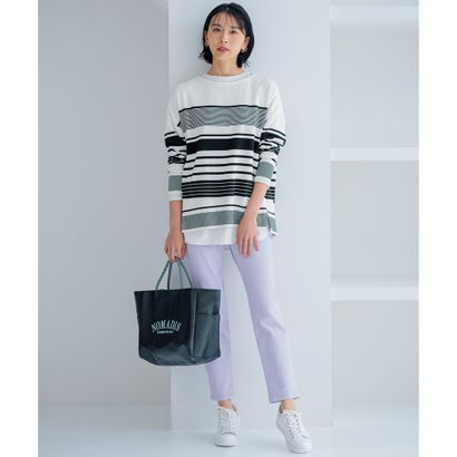 【中村アンさん着用】コットンベアジャージー ロング Tシャツ(番号2G37) （ホワイト系）｜詳細画像