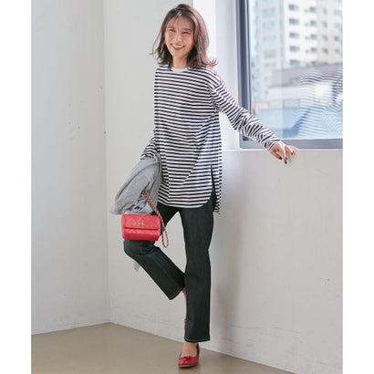 【中村アンさん着用】コットンベアジャージー ロング Tシャツ(番号2G37) （ホワイト系）｜詳細画像