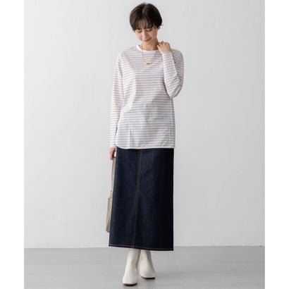 【中村アンさん着用】コットンベアジャージー ロング Tシャツ(番号2G37) （ホワイト系）｜詳細画像