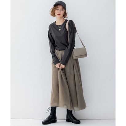 【中村アンさん着用】コットンベアジャージー ロング Tシャツ(番号2G37) （ホワイト系）｜詳細画像