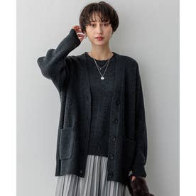 【洗える】カシミヤブレンド ニット カーディガン （グレー系）