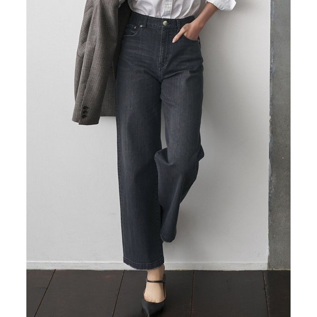 【Oggi3月号掲載/新色追加/洗える】23区DENIM ストレッチ ワイドパンツ （グレー系）
