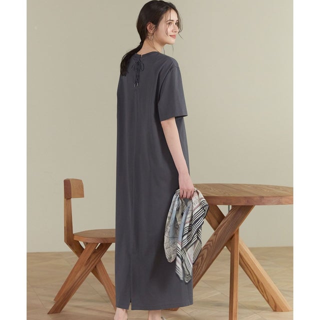 【SLOW/一部店舗限定】ヴィンテージライクジャージー T ワンピース （スチール）