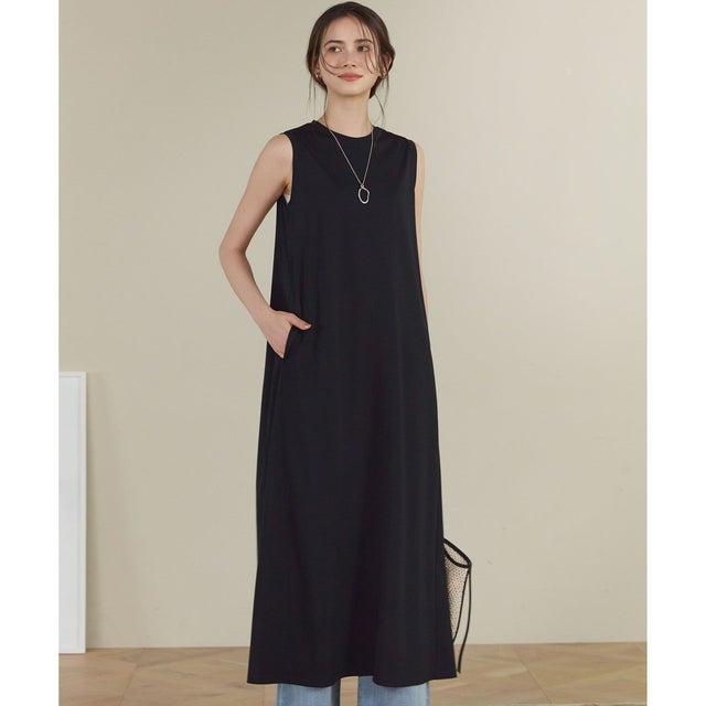 【SLOW/一部店舗限定】ファンクショナル ノースリーブ ワンピース （ブラック）