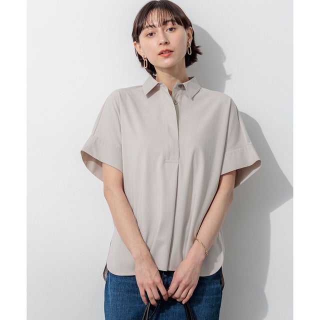 ファインツイストポンチ スキッパー カットソー （ベージュ系）