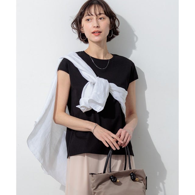ハイエンド フレンチスリーブ Tシャツ （ブラック系）