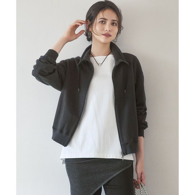 【SLOW/一部店舗限定】ヴィンテージライクテリー ジップ ブルゾン （スレート系）