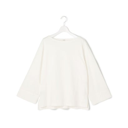【SLOW/一部店舗限定】ワイドスリーブ Tシャツ （ダークブラウン×ボルドー系）｜詳細画像
