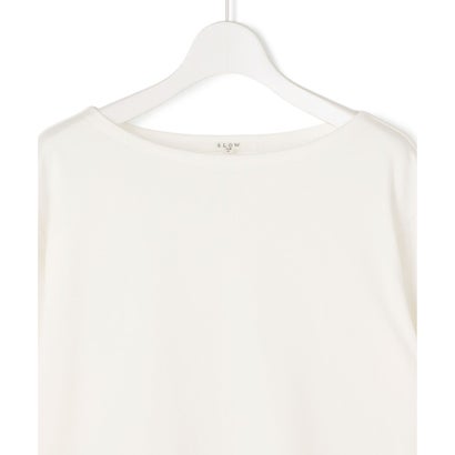【SLOW/一部店舗限定】ワイドスリーブ Tシャツ （ダークブラウン×ボルドー系）｜詳細画像