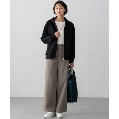 【SLOW/一部店舗限定】ワイドスリーブ Tシャツ （ダークブラウン×ボルドー系）｜詳細画像