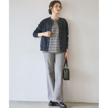 【SLOW/一部店舗限定】ワイドスリーブ Tシャツ （ダークブラウン×ボルドー系）｜詳細画像