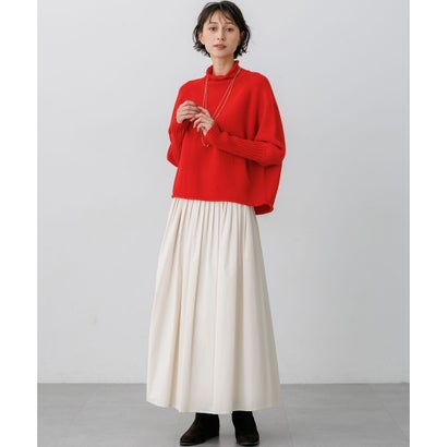 23区（大きいサイズ） 【一部予約/WEB&一部店舗限定カラーあり】カシミヤブレンド ロールネック ニット （ホワイト系）｜詳細画像