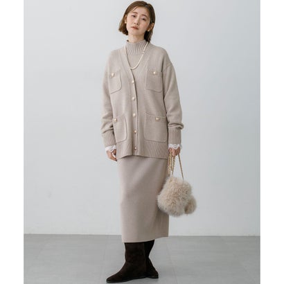 【一部予約/見上愛さん着用/WEB&一部店舗限定カラーあり】カシミヤブレンド ジャケットライク カーディガン （ベージュ系）｜詳細画像