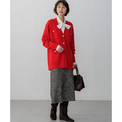 【一部予約/見上愛さん着用/WEB&一部店舗限定カラーあり】カシミヤブレンド ジャケットライク カーディガン （ベージュ系）｜詳細画像