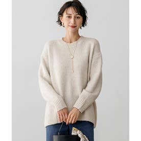 ラメシェニールファンシー クルーネック ニット （アイボリー系）