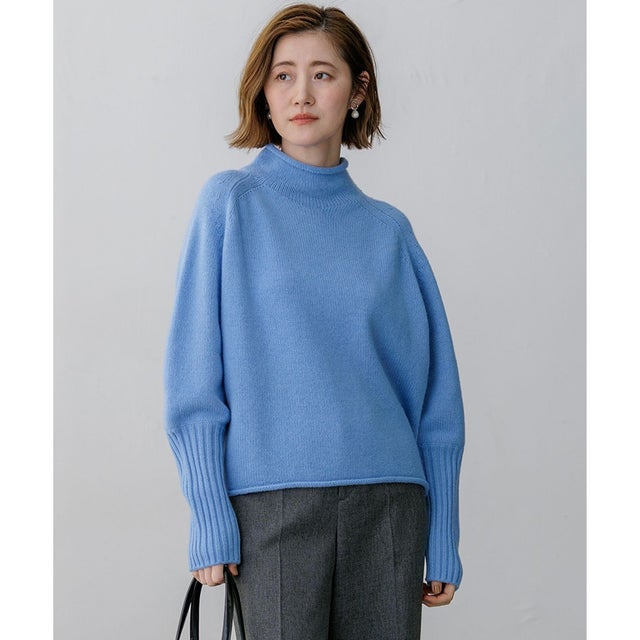 【WEB&一部店舗限定カラーあり】カシミヤブレンド ロールネック ニット （[WEB&一部店舗限定]スカイブルー系）