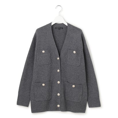 23区（大きいサイズ） 【見上愛さん着用/WEB&一部店舗限定カラーあり】カシミヤブレンド ジャケットライク カーディガン （[WEB&一部店舗限定]レッド系）｜詳細画像