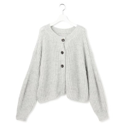 23区（大きいサイズ） 【SLOW/一部店舗限定】ブラッシュアルパカ 2WAY ニット （オフホワイト系）｜詳細画像