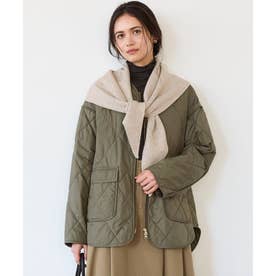 【SLOW/一部店舗限定】ノーカラー パデットアウター （カーキ系）