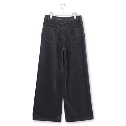 23区（大きいサイズ） 【一部予約/SLOW/一部店舗限定】コットンミックスベルベット ワイドパンツ （モカ系）｜詳細画像