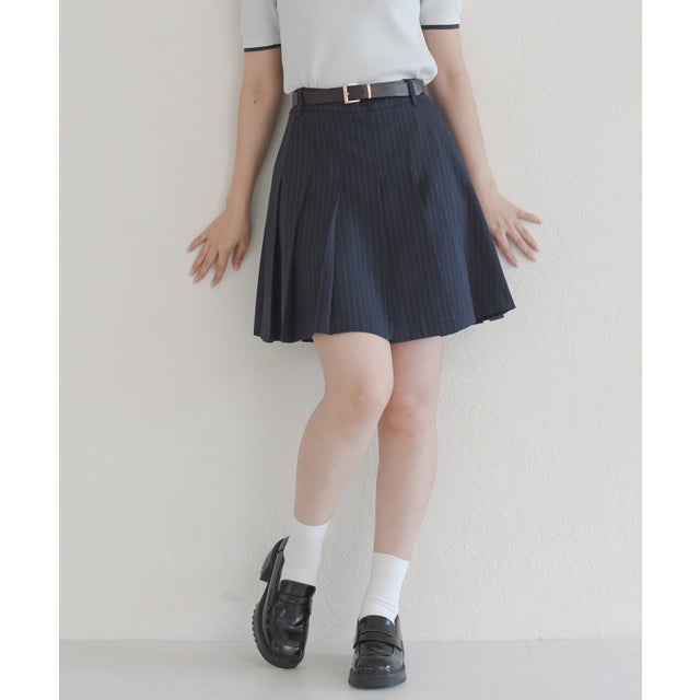 2026秋冬新作 アソートプリーツミニスカート TT637201 （NAVY）