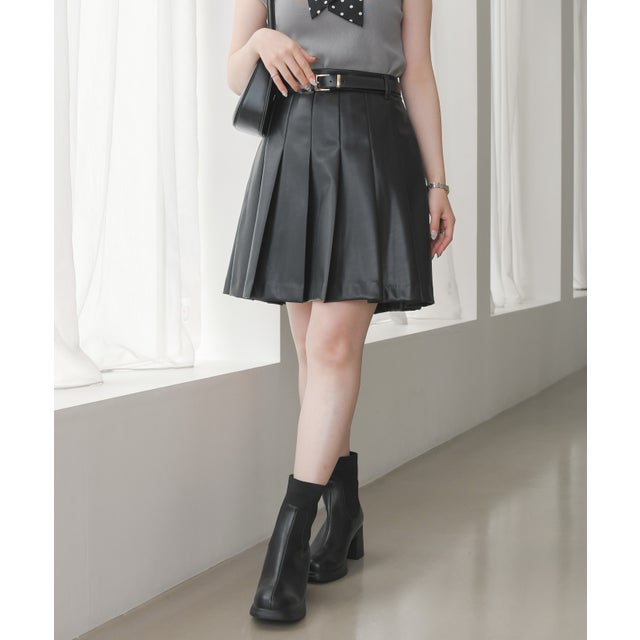 2026秋冬新作 アソートプリーツミニスカート TT637201 （BLACK）