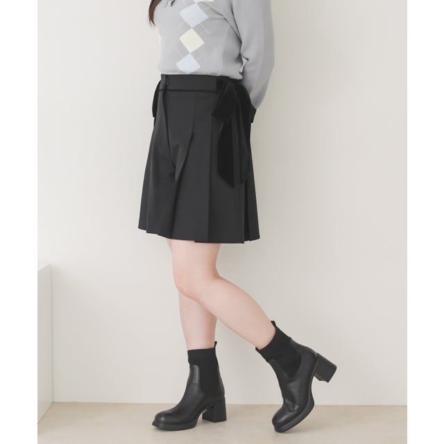2026秋冬新作 ベロアリボンショートパンツ TT637303 （BLACK）